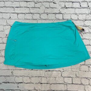 NWT Beach House Woman turquoise Skirted Swim Bottom Size 22W